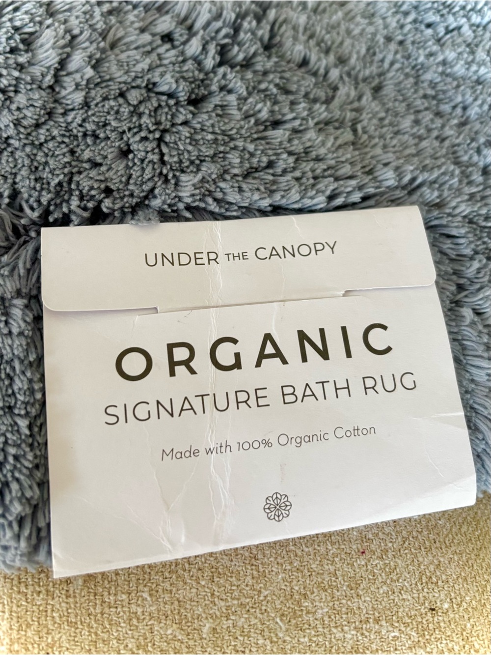 Under The Canopy Organic Signature Bath Rug — Chambray blue Plush-